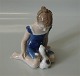 97 Lyngby girl 
with dog "Good 
friends" 14 cm 
Marked with a 
Royal Crown 
Handpainted, 
Copenhagen ...