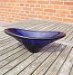 Holmegaard 
Danish 
art-glass, 
elegant oval 
glass bowl of 
dark blue 
glass. 
The bowl is in 
a fine ...