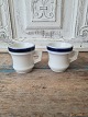 Pair of French 
café brûlot 
cups in strong 
iron porcelain 
decorated with 
blue stripes 
Height ...