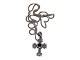 Sterling silver 
cross pendant 
with stones and 
necklace
Hallmarked 
"925".
The pendant 
...