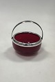 Danish Glass 
Sugar Bowl with 
Silver Plated 
Mounting
Measures 11cm 
/ 4.33 inch dia