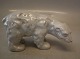 Michael Andersen 4055 Walking polarbear 7 x 14 cm White Glaze Bornholm Pottery