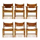 Set of 6 Børge 
Mogensen 3237 & 
3238 chairs
Nice 
condition, oak 
and leather