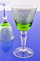 Stemware 
Northern 
Lights, by 
Lyngby 
Glassworks, 
Denmark.
White wein 
with green 
bowl, height 
...