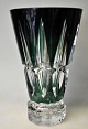 Large crystal 
vase, Val St. 
Lambert, 
Belgium. With 
green cover. 
Signed. H.: 25 
cm.