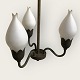 Tulip lamp with 
3 arms, Fogh & 
Mørup. Brass 
and opal glass. 
Height with rod 
approx. 100 cm. 
Two ...