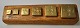 Set of Danish 
weights in 
brass, 1842. 
Among other 
things 1/4 pd, 
1/2 pd and 1 
pd. L.: 26 ...