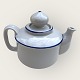 Søholm, Sonja, 
Teapot with 
blue stripe, 
25cm wide, 17cm 
high, 2nd 
sorting *With a 
slight glaze 
...