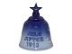 Bing & 
Grondahl, small 
Christmas Bell 
with 1913 
Christmas plate 
decoration.
Decoration 
number ...