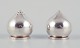 Aage Weimar, 
Danish 
silversmith. 
A pair of 
modernist salt 
and pepper 
shakers in 
sterling ...