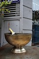Super fine, old 
oval French 
champagne 
cooler with 
super patina in 
brass with 
remnants of old 
...
