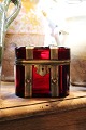 Antique sugar 
box in red 
glass with 
bronze 
mountings. 
The glass box 
has a nice old 
patina and ...