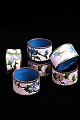 Fine, old 
napkin rings in 
brass and 
cloisonne with 
floral motifs. 
W: 3cm. Dia.: 
4.8cm. (6 pcs. 
...