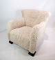 Danish cabinet 
maker white 
colored 
shearling - 
sheepskin 1940s 
lounge chair. A 
modern classic 
...