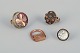 French jewelry 
artist. Four 
designer rings 
in metal. 
Various 
designs.
Semiprecious 
stones and ...