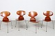Arne Jacobsen 
(1902-1971)
Set of 4 
stacking Chairs 
model Ant no. 
3100
made of teak 
with 3 ...