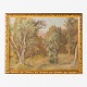 Painting of 
woodland in a 
detailed gold 
frame. Signed 
...