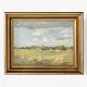 Painting. 
'Landscape with 
church' in gold 
painted frame. 
...