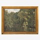 Oil on canvas 
'Marble Garden 
at Fredensborg' 
with frame ...