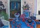 Evy Låås 
(1923-1999), 
well listed 
Swedish artist. 
Pastel on 
paper.
Living room 
interior. ...