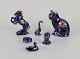 Limoges, 
France. Six 
porcelain 
miniature 
animals, 
decorated with 
22-karat gold 
leaf and a ...