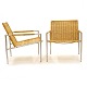 Pair of Martin 
Visser, 
1922-2009, SZ01 
lounge chairs, 
steel and 
wicker