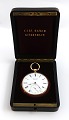 Carl Ranch, 
Copenhagen. 
Gold pocket 
watch 18K 
(750). Diameter 
51 mm. 
Clockwork 
works. In ...