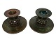 Pair of large 
low candle 
light holders 
in bronze from 
around 1920 to 
1930.
Diameter 13.3 
cm., ...