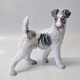 Dahl Jensen dog 
1001 
Wire-haired 
Fox Terrier 
Standing (DJ) 
18 cms Marked 
with the royal 
Crown ...