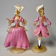 Pair of Murano 
glass 
figurines, 
approx. 1960, 
Italy. In 
rococo costumes 
- man and 
woman. Clear, 
...