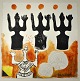 Degett, Karen 
(1954 - 2011) 
Denmark: 
Composition in 
orange and 
black. Collage 
on paper in ...