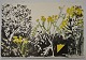 Degett, Karen 
(1954 - 2011) 
Denmark. 
Composition in 
black with 
yellow flowers. 
Signed: K. 
Degett ...