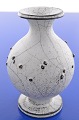 Svend 
Hammershoej 
ceramic, vase 
decorated with 
black and white 
double glaze.  
Vase, height 
16 ...