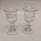 Pair of glasses 
with remains of 
painted 
decoration from 
the second half 
of the 19th 
century. The 
...