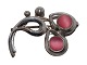 Danish sterling 
silver brooch 
with two pink 
stones.
Hallmarked 
"STERLING 925 
...