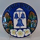 Aluminia 
Christmas Plate 
1928 Three 
Bells Design 
Nils Thorson In 
nice and mint 
condition