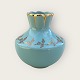 Bornholm 
ceramics, 
Turquoise vase 
with gold 
decoration, 
10cm high, 9cm 
in diameter 
*nice 
condition*