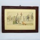 Original 
hand-colored 
pencil drawing 
in contemporary 
frame, drawn by 
Jørgen Sonne.
Motif with ...