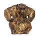 Large stoneware 
monkey by Knud 
Kyhn for Royal 
Copenhagen 
20200
Light sung 
glaze
H: 25cm