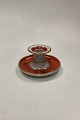 Dahl Jensen 
Cracked Glaze 
Candlestick No. 
178/578. 
Decoration in 
siena red, 
white and gold. 
...
