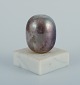 Piet Hein 
"Super Ellipse" 
egg, crafted in 
silver-plated 
brass.
Marble base. 
Egg in the 
large ...