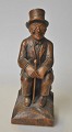 Gibsvad, Knud 
(1889 - ) 
Denmark: A 
seated man with 
a cane. Carved 
oak. Signed.: 
18.5 ...