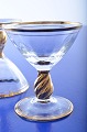 "Ida" glass 
Holmegaard 
glassworks, 
designed by : 
Jacob E. Bang 
1935. Ida glass 
with gold ...