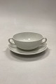 Royal 
Copenhagen 
Salto White 
Dinnerware 
Large Bouillon 
Cup and Saucer. 
Measures 5.5 cm 
x 13 cm / ...