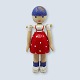 Painted "Lise" 
wooden figure 
by Kay Bojesen.
H. 17 cm.
Has peeling in 
the paint from 
play and ...