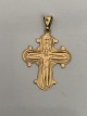 Daymark cross 
in 14 carat 
gold, for 
necklace. 
Stamped 585 HJ