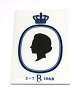 Royal 
Copenhagen. 
Plaque with 
Princess 
Benedikte. 
Measures 13*9 
cm