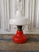 Holmegaard 
Oline lamp in 
red glass with 
opal glass 
shade Height 35 
cm.