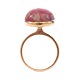 A. Dragsted, 
Denmark, 14kt 
gold ring with 
rhodocrosite
Ringsize 55