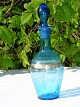 Old beautiful  
blue glass 
decanter with 
enamel 
decorated. 
Height 24,5 
cms. Fine 
condition. ...